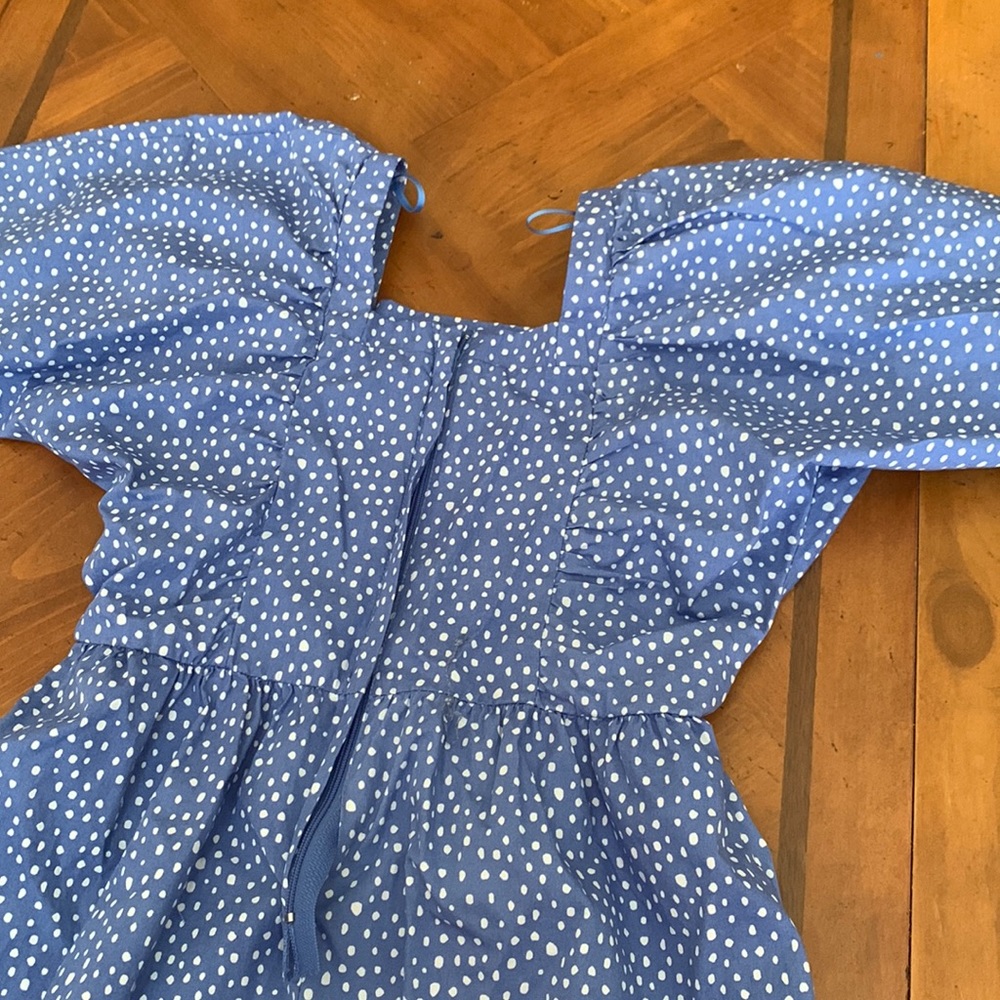 gb girls Blue white doted dress, Size 5, Rarely used, No ropes or stains